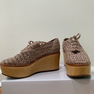 Woven summer platform SIZE 5 taupe